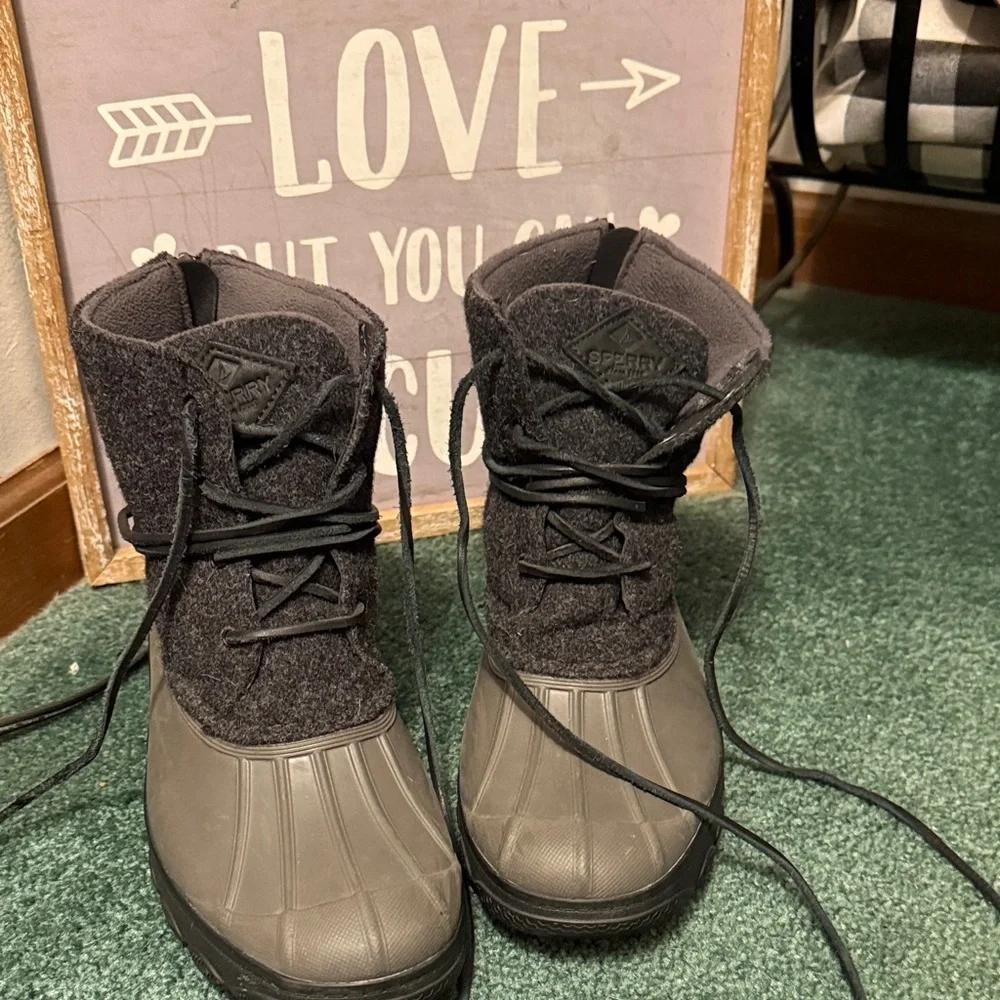 Sperry Women's Gray and Black Winter Boots - Picture 2 of 5